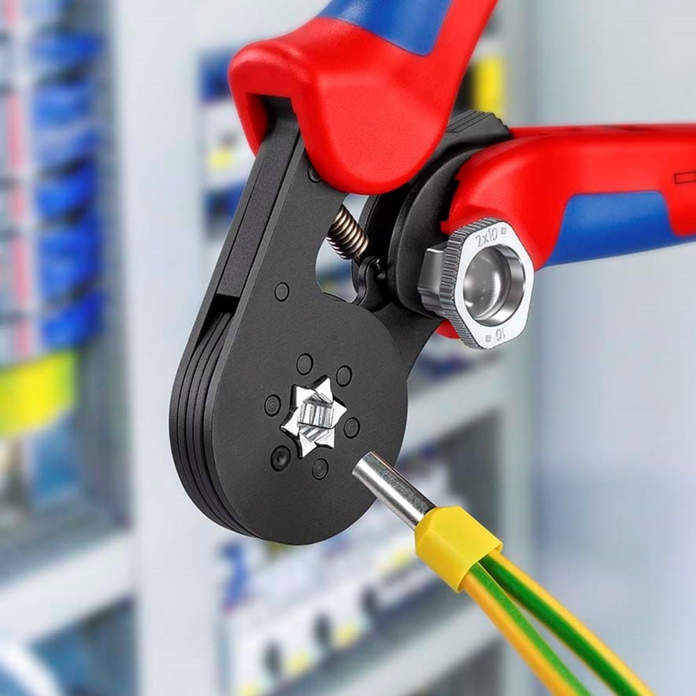 KNIPEX 97 53 14 SB Zelfinstellende krimptang voor adereindhulzen met zij-invoering met meer-componen-12