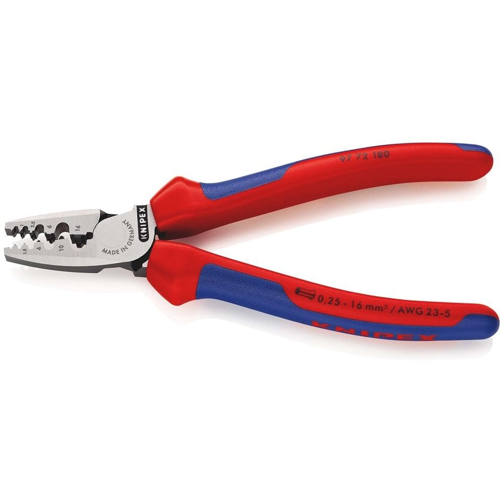 KNIPEX 97 72 180 Krimptang voor adereindhulzen met meer-componentengrepen 180 mm-2