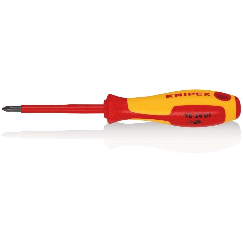 KNIPEX 98 24 01 Schroevendraaier voor kruiskopschroeven Phillips® geïsoleerde meercomponenten-greep,-0