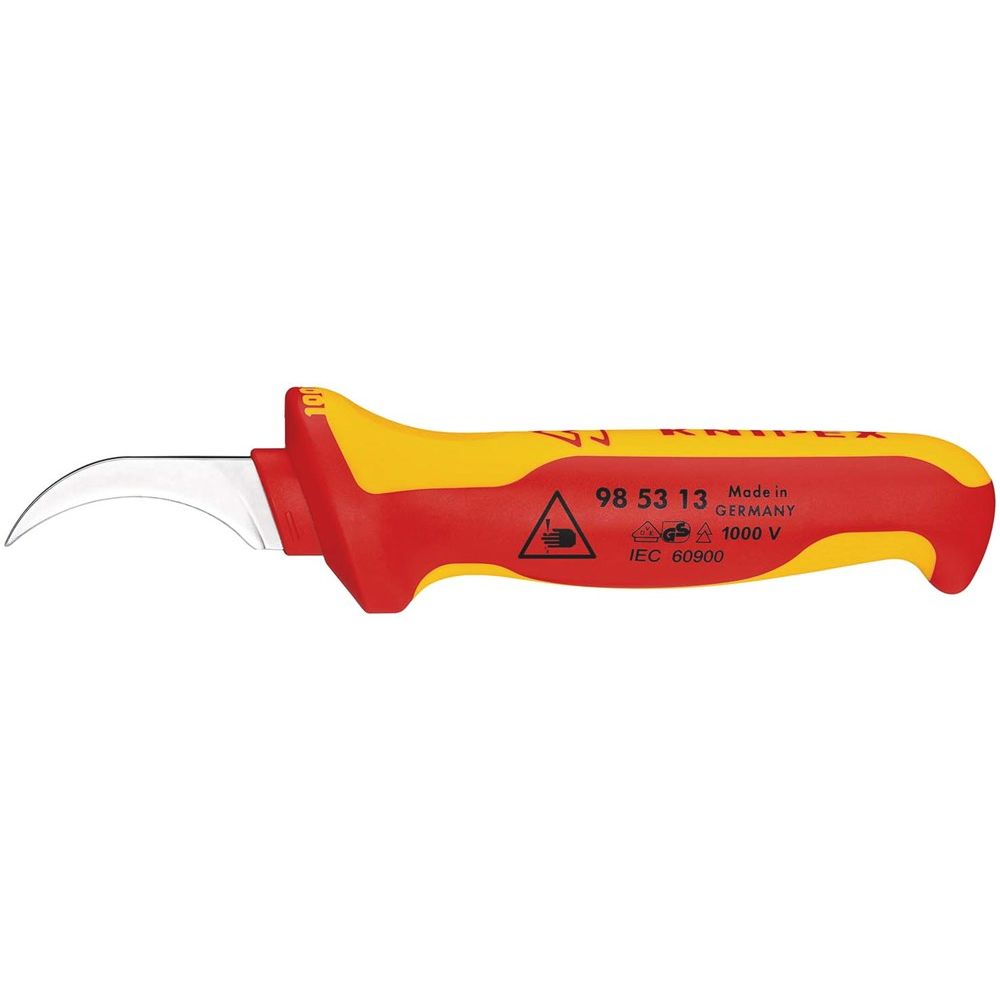 KNIPEX 98 53 13 Ontmantelingsmes geïsoleerde meercomponenten-greep, VDE-getest 190 mm-0