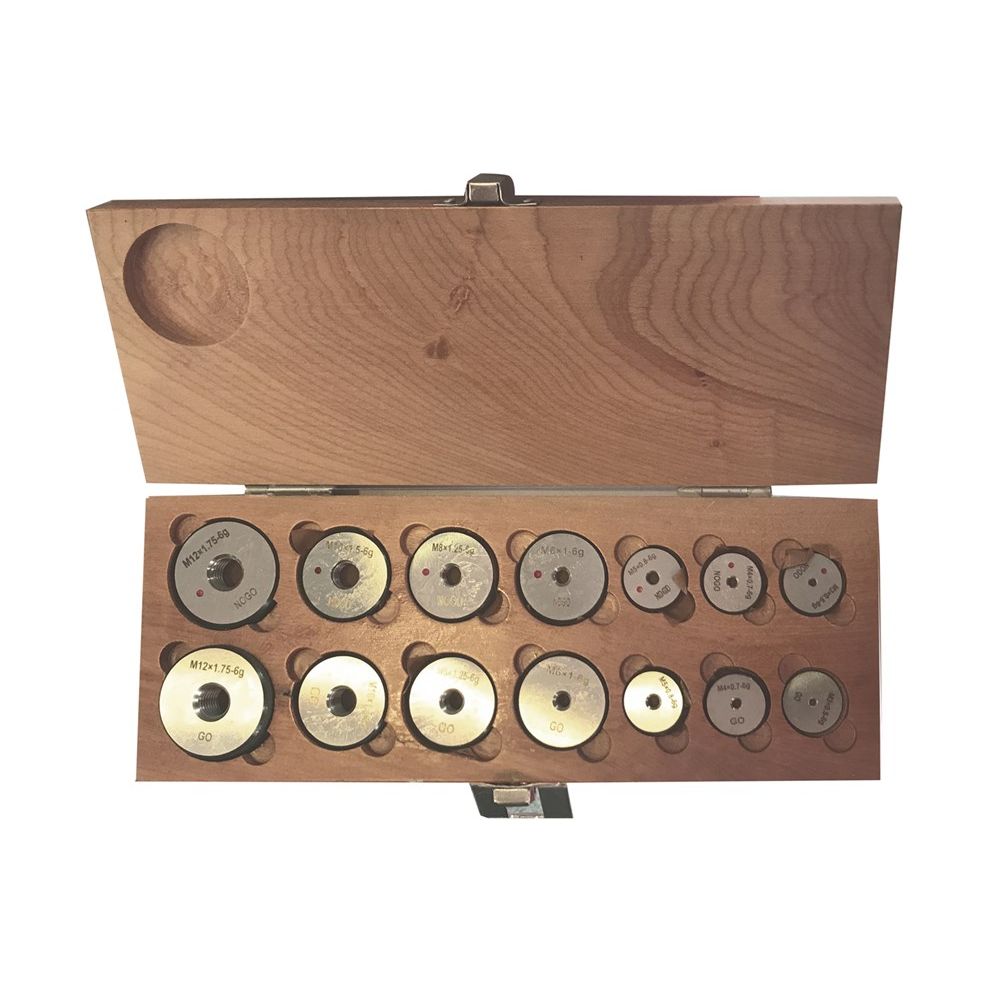 Gewinde-Lehrring-Satz 14 tlg. 3,4,5,6,8,10,12mm, DIN 13 6g-0