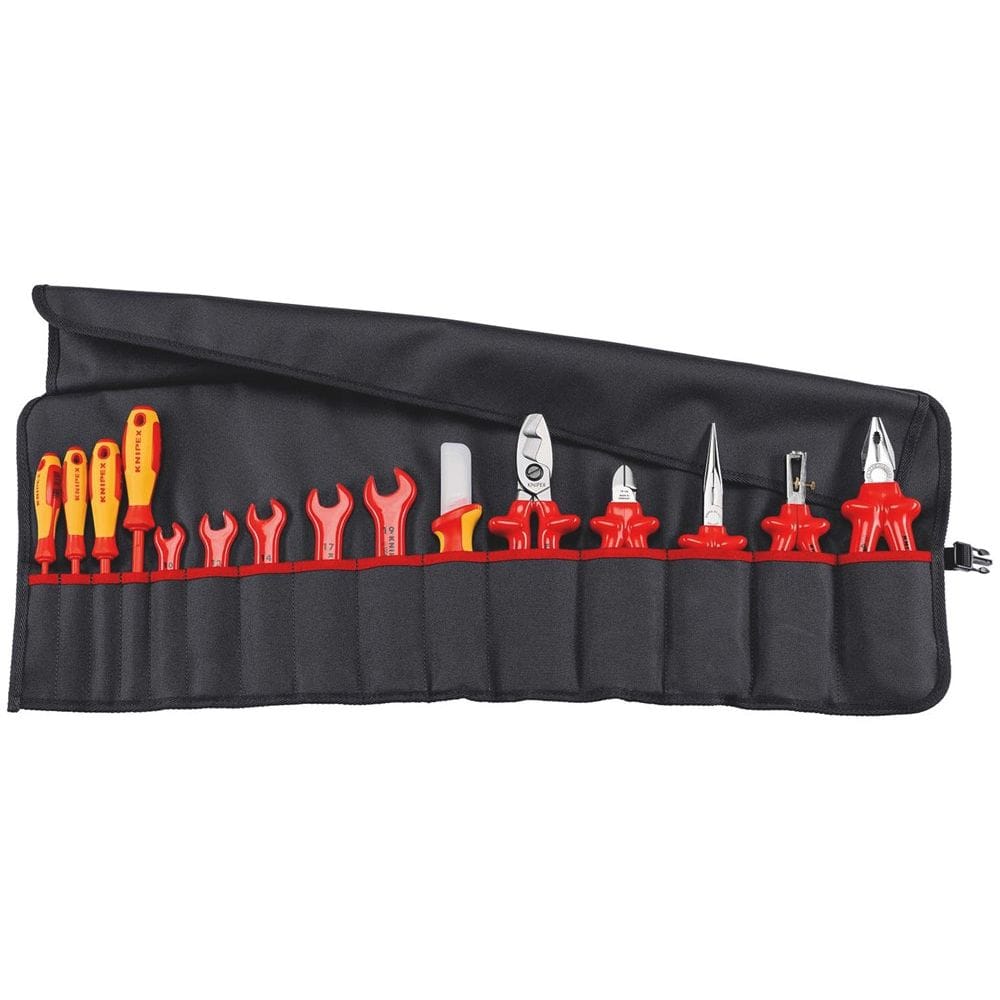 KNIPEX 98 99 13 Gereedschapsroltas 15-delig met geïsoleerde gereedschappen voor het werken aan elekt-0