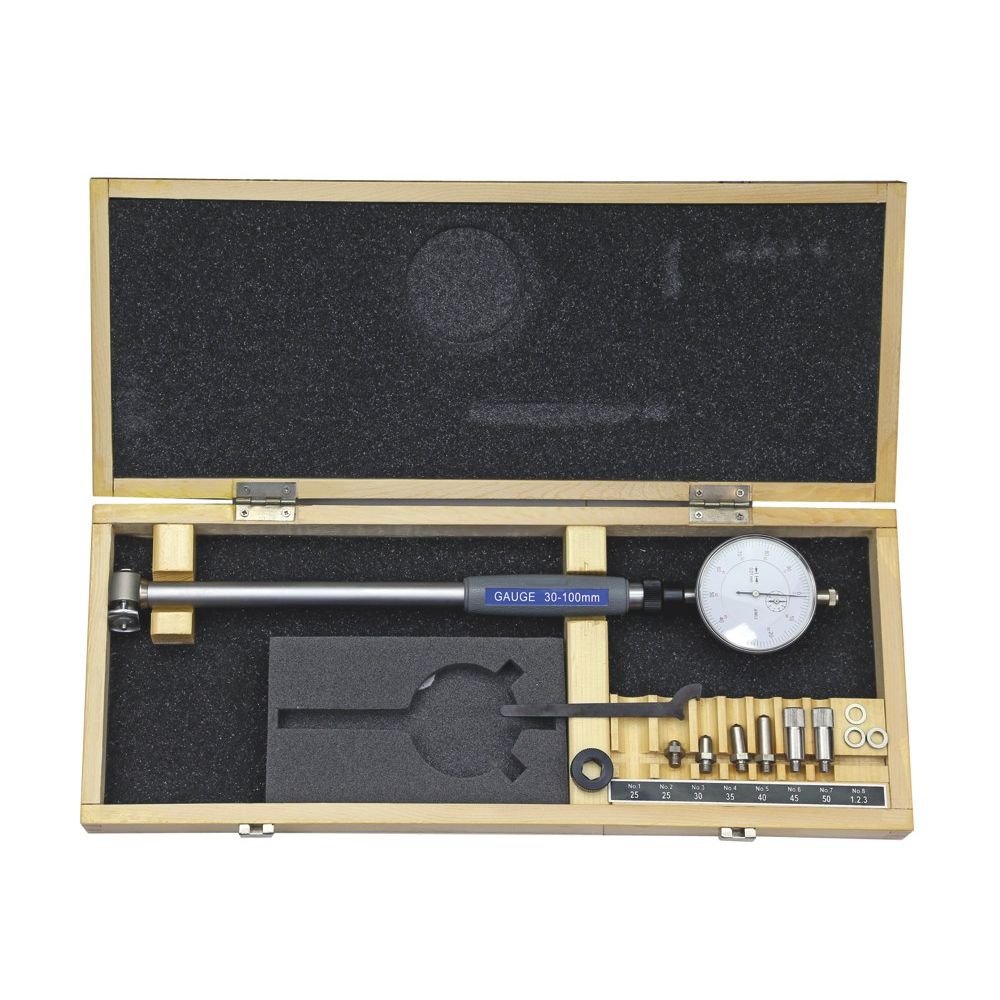 Binnenmicrometer 30-100mm met klok, meetdiepte 250mm-0