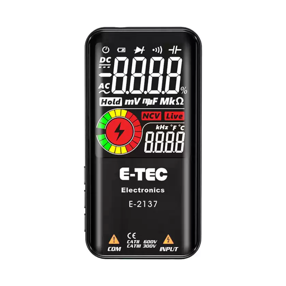 Automatische digitale multimeter incl. testpunten, rood-zwart