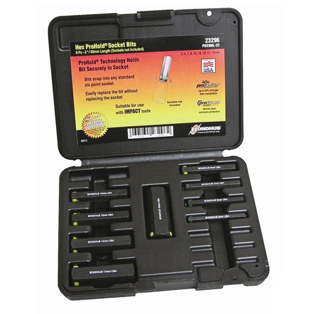 9-dlg. set ProHold Torx-inserts T15/20/ 25/30/40/45/50/55/60 L=50mm-0
