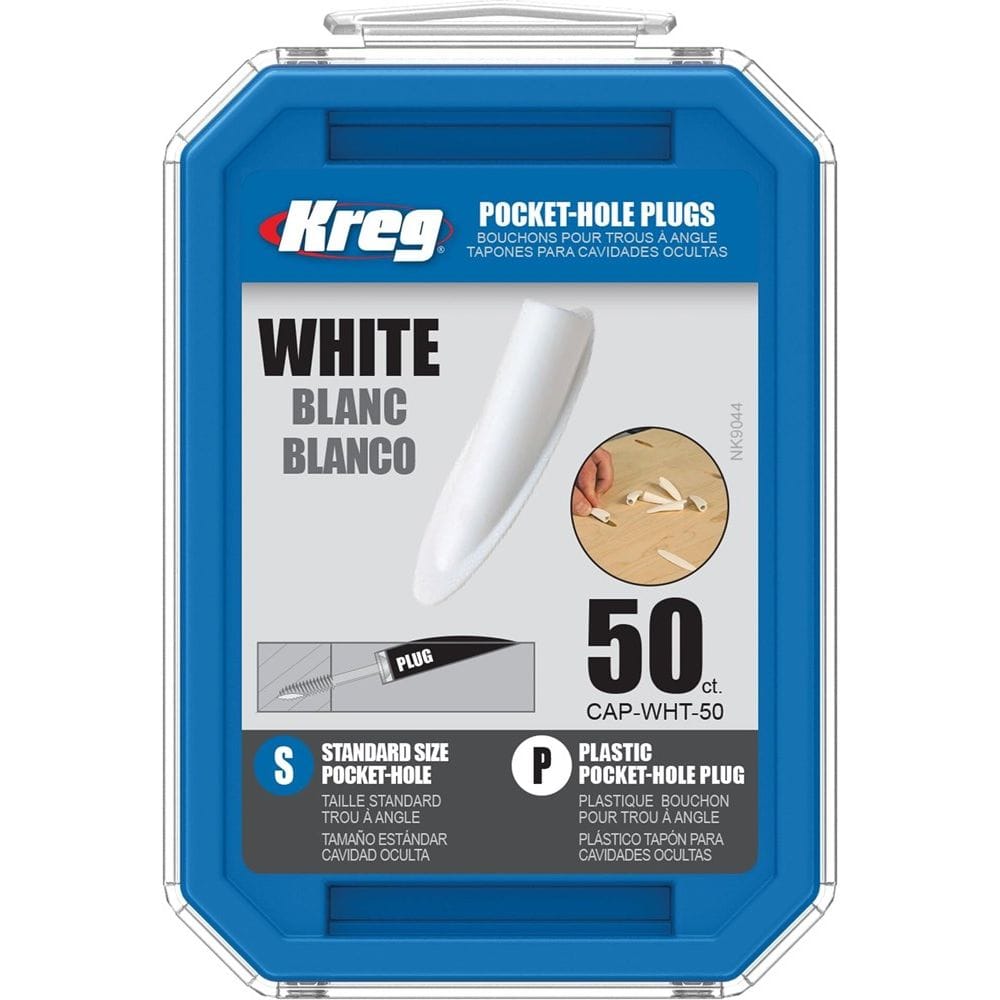 Kreg Witte Kunststof Standaard Pocket-Hole Pluggen CAP-WHT-50-1