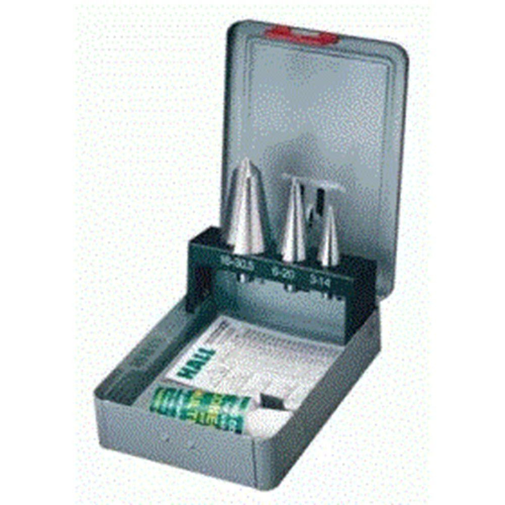 Set conische plaatboren 3-30.5mm CM210 HSS in metalen cassette type CM210-0