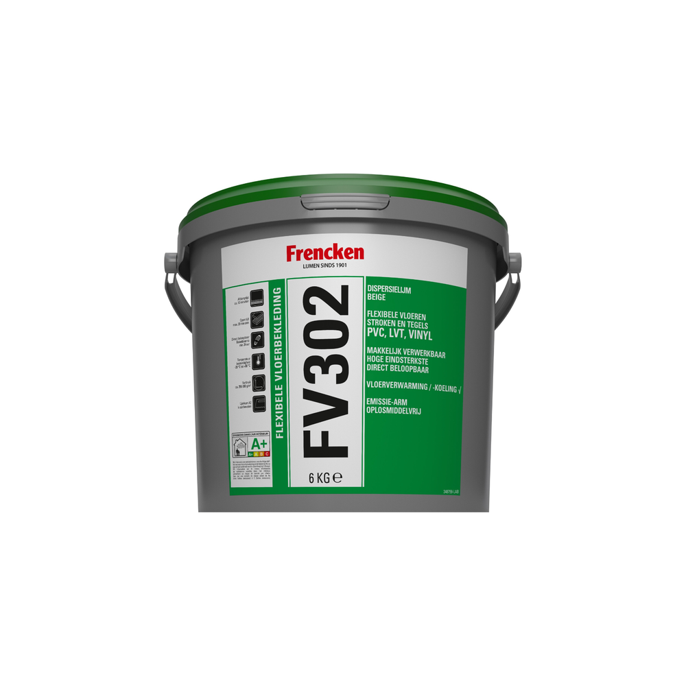 FV302 – PVC, LVT & vinyl lijm Emmer 6 kg (6 EMMERS)