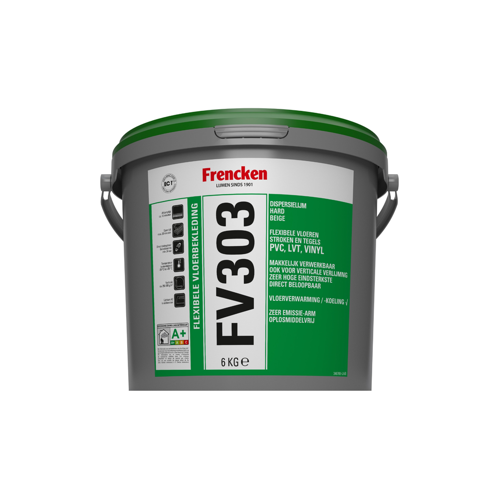 FV303 – PVC, LVT & vinyl lijm Emmer 6 kg (6 EMMERS)