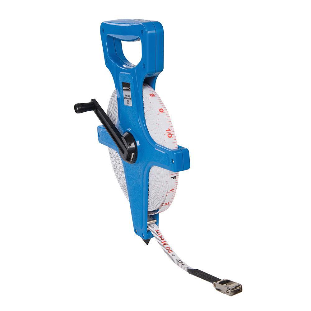 Silverline - Landmeterrolmaat met open spoel 50 m x 13 mm