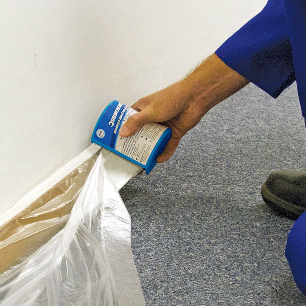 Silverline - Plastic dekfolie en houder 550 mm x 33 m