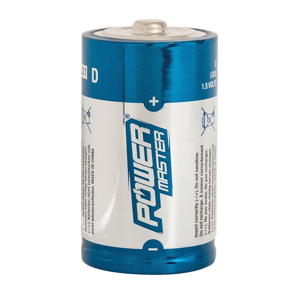 Powermaster - Type D super alkaline batterij LR20, 2 pk.