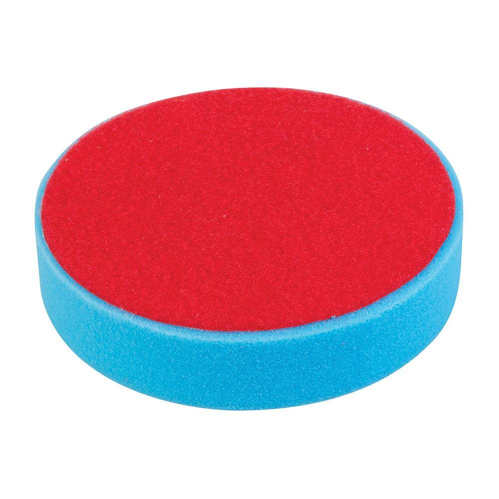 Silverline - Medium klittenband schuim polijstkop 180 mm medium, blauw