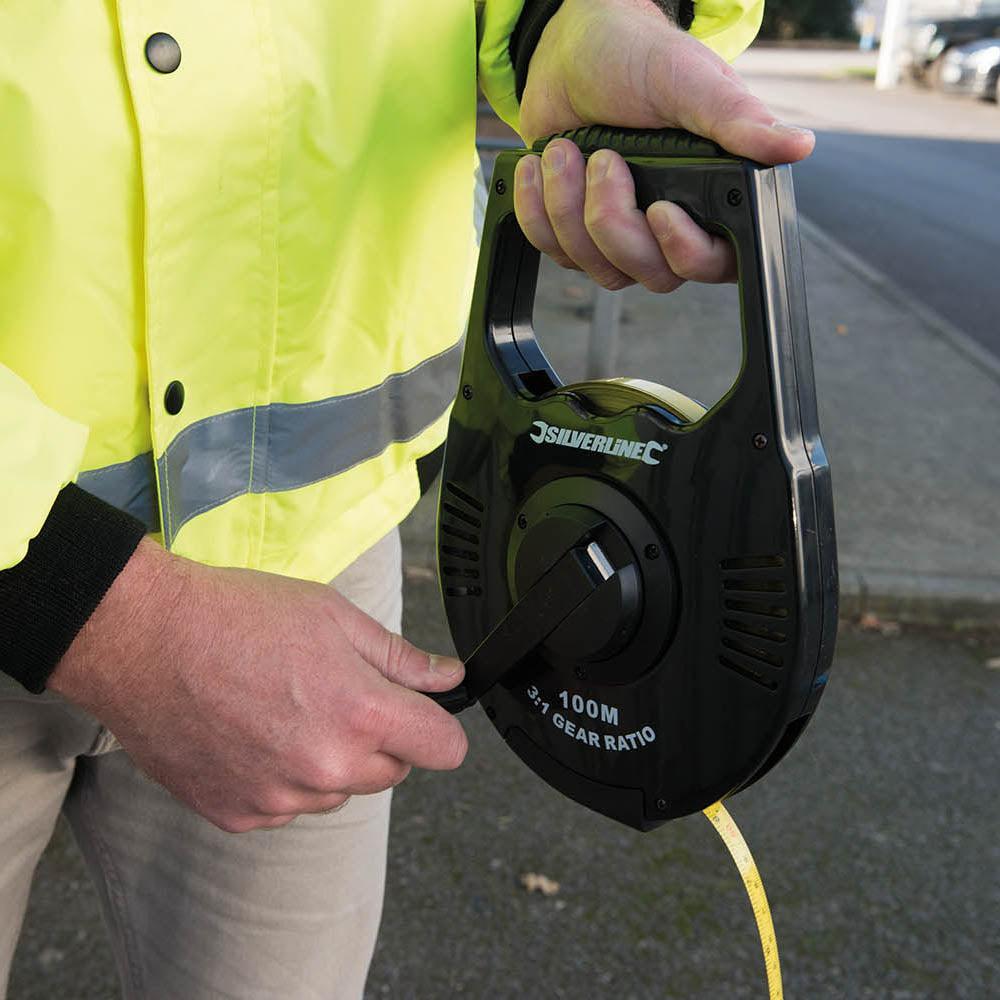 Silverline - Landmeter met oprolmechanisme