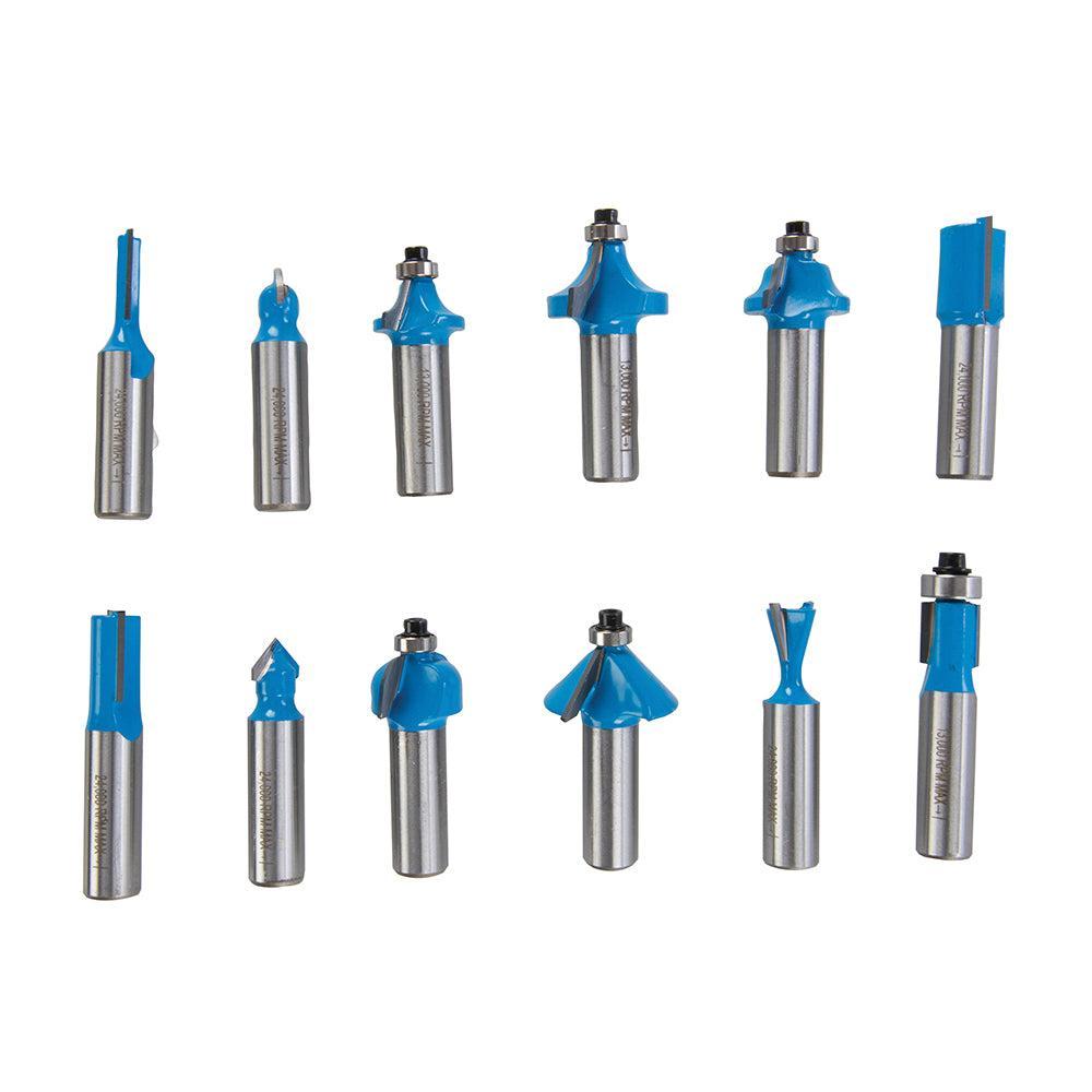 Silverline - 12-delige 12 mm TCT frees set 12 mm