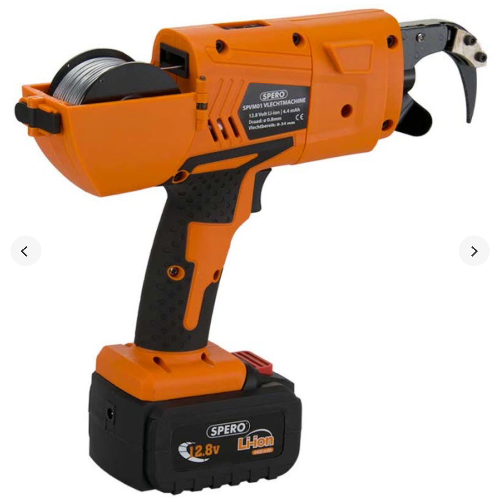 Haakneus accu vlechtmachine TBV Vloerverwarming incl. 2x Li-ion accus, lader, accu-extender, tang & koffer SPVM01B