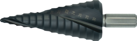 Phantom HSS Getrapte Plaatboor gespiraliseerd, TiAlN