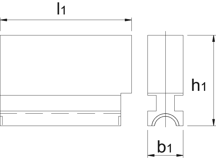 Bison Zachte Blokbekken, set à 4 stuks, voor 4-klauwplaat type 4605