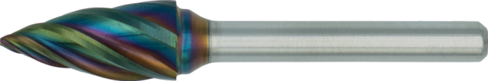 Phantom HP2 ALU Hardmetaal Stiftfrees model G, boomvorm spits, schacht 6 mm, ta-C