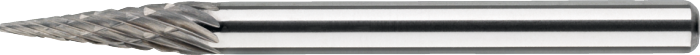 Phantom Hardmetaal Stiftfrees model M, kegelvorm, spits, schacht 3 mm