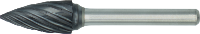 Phantom HP2 UNI Hardmetaal Stiftfrees model G, boomvorm spits, schacht 6 mm, AlTiN-X