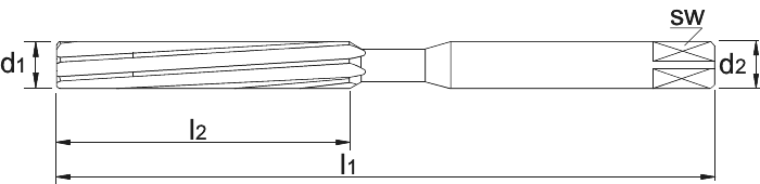 Phantom HSS Handruimer DIN 206-B H7