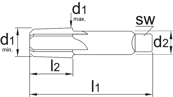 Phantom HSS Conische Ruimer NPT, voor conische boringen 1:16