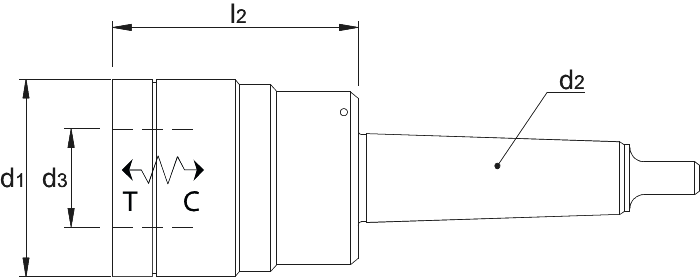 Phantom Taphouder, met druk- en trekcompensatie, voor gebruik met tapinzetstukken, DIN 228-B