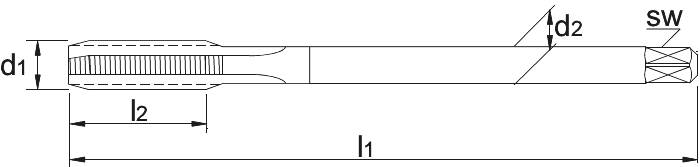Phantom HSS-E Machinetap DIN 374 NPTF (Serie 25.840)