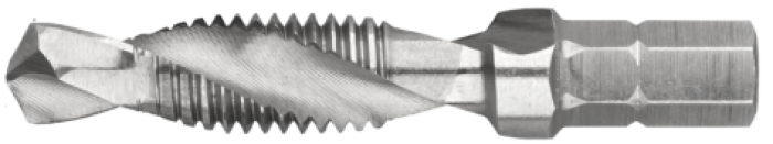 International Tools ECO HSS Combi-boortap, Verzinkboor DIN 3126-DIN ISO 1173 C6,3 Metrisch, 1/4″ (6,35 mm)-zeskant bitopname (Serie 26.610)