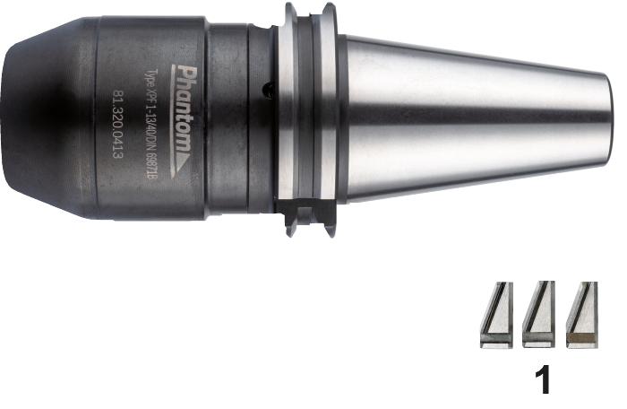 Phantom Ultra Precisieboorhouder, type XPF, compleet met spansleutel, ISO 7388-1 (DIN 69871)