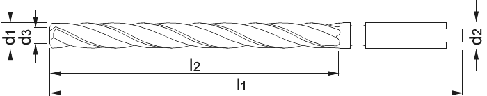 Phantom HSS Opboor (Drielippenboor) DIN 344