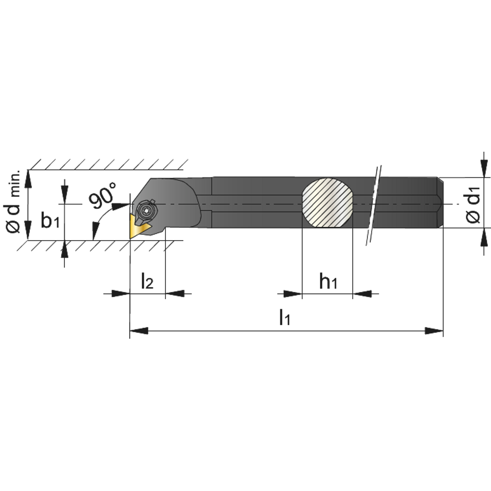 Phantom Blindboorbeitel, 90° S-CTFPR/L