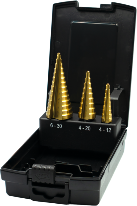 Phantom HSS Set Getrapte Plaatboren‚ Ergo-Step TiN 4-30 mm
