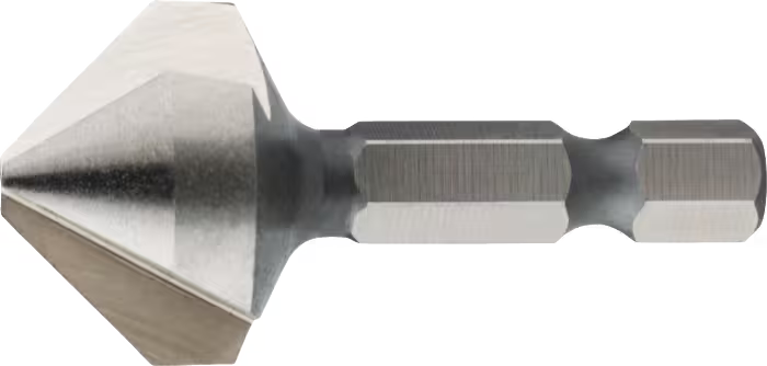 International Tools ECO HSS Verzinkboor DIN 3126-DIN ISO 1173 E6,3 90°, 3 snijkanten, 1/4″ (6,35 mm)-zeskant bitopname (Serie 42.543)