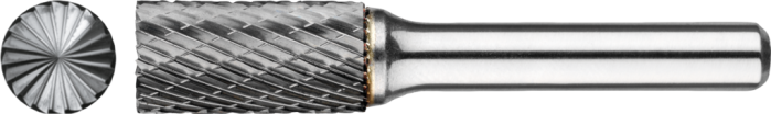 Phantom Hardmetaal Stiftfrees model B, cilindrisch met kopvertanding, schacht 8 mm