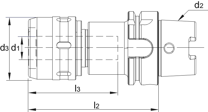 Phantom Krachtspan opname, ISO 12164 (DIN 69893)