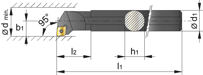 Phantom Blindboorbeitel, 95° S-SCLCR
