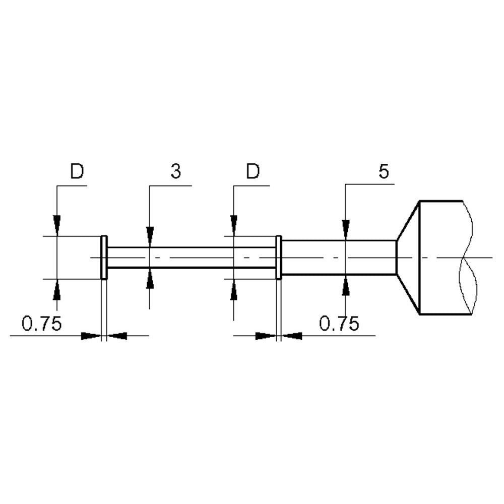 Binnengroef micrometer 0-25mm buiten 1,6-26,5mm binnen D=6,5x3,0x5mm-2