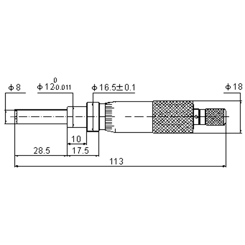 Ingebouwde meetschroef Spindel 113mm-2