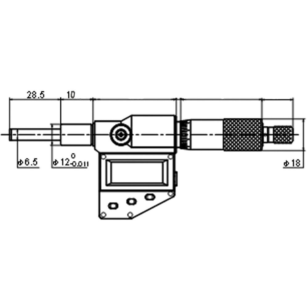 Digitale ingebouwde micrometer 0-25mm 7 inserts, houder-3