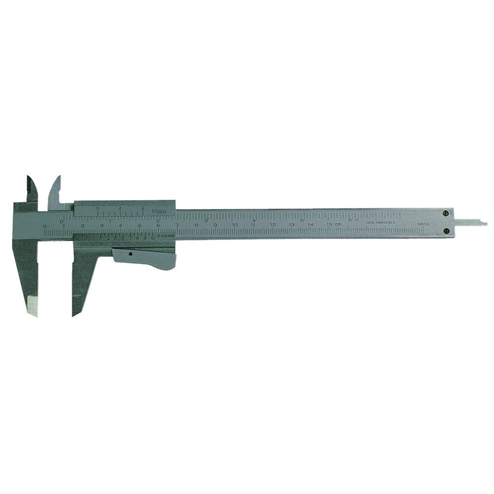 Schuifmaat "PRECISIE" RVS 200x50mm met momentblokkering in etui-0