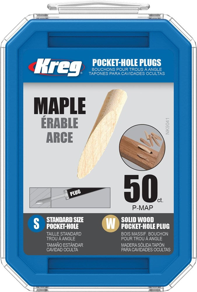 Esdoorn Standaard Pocket-Hole pluggen 50 stuks