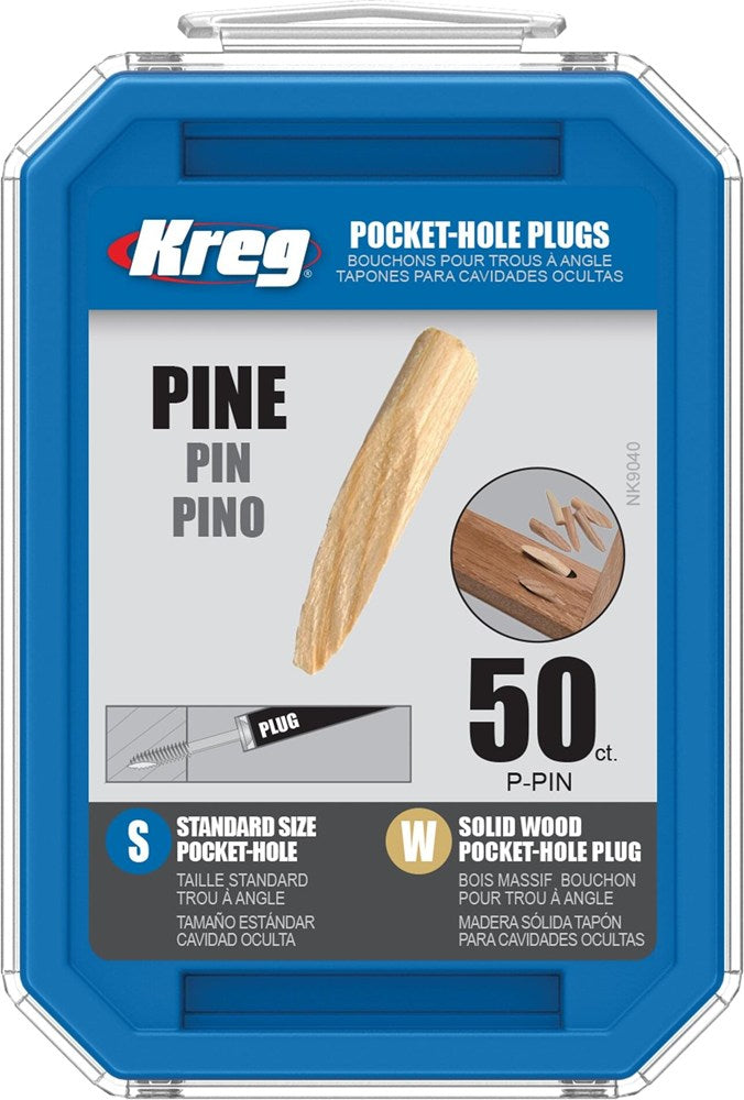Massief dennenhout Pocket-Hole pluggen 50 stuks