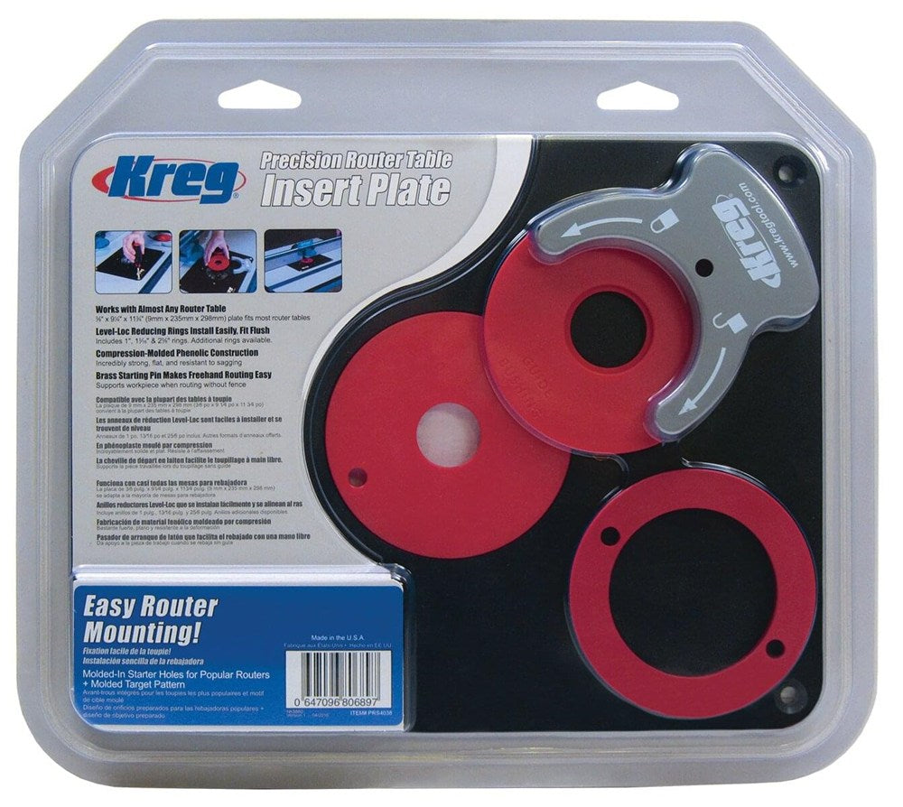 Freestafelinlegplaat - niet-voorgeboord afm. 298 x 235 mm incl. 3 freesringen