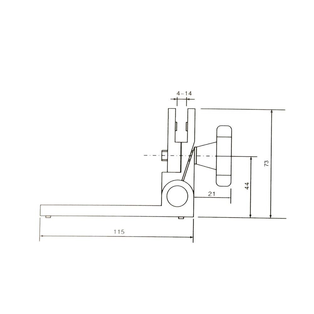 Micrometer houder staal tbv micrometers tot 100mm inklapbaar-2