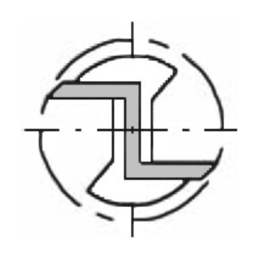 SLOTKASTFREES Ø 18 X 20 MM, TL=45 MM, S=8 MM MET SPANVLAKKEN, HW
