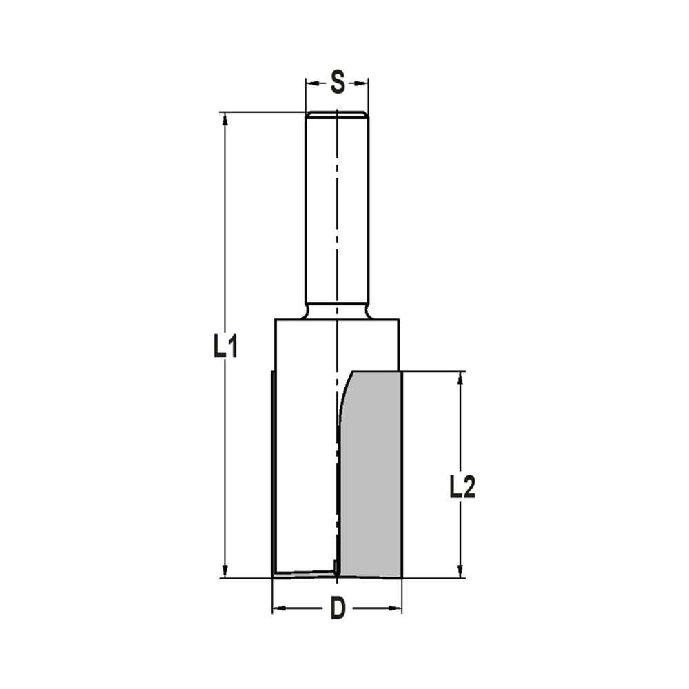 GROEFFREES Ø 24 X 35 MM, TL=90 MM, S=12 MM, HW