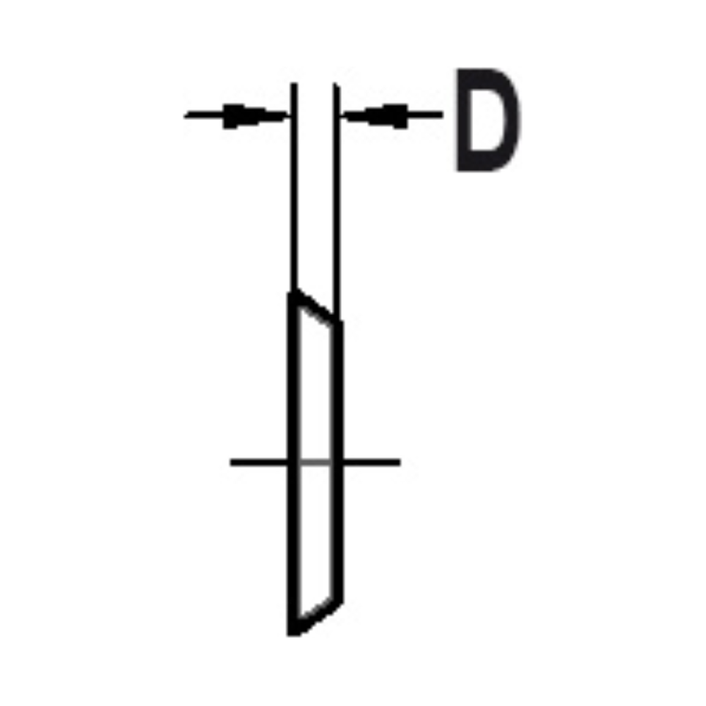 MINI-KEERMES 50,0 X 5,5 X 1,1 MM, VIERZIJDIG GESLEPEN, HW
