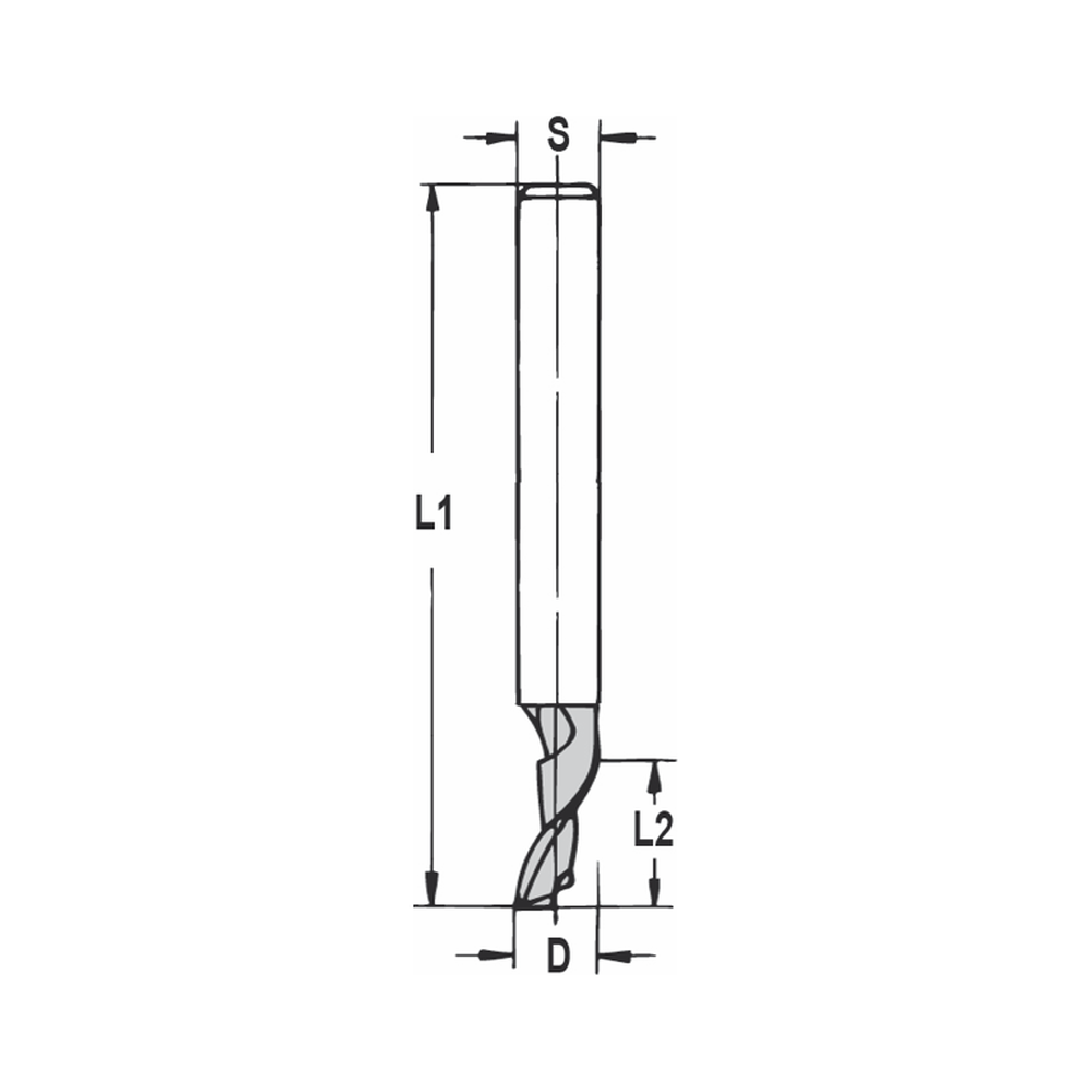 GROEFFREES VOOR ALUMINIUM EN KUNSTSTOF Ø 9 X 14 MM, TL=80 MM, S=8 MM, HS-E